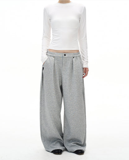MADWITCH GREY WIDE LEG SWEATPANTS #C959