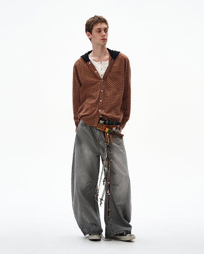 MADWITCH UNISEX COMMUTER HOODED SHIRT #CR602