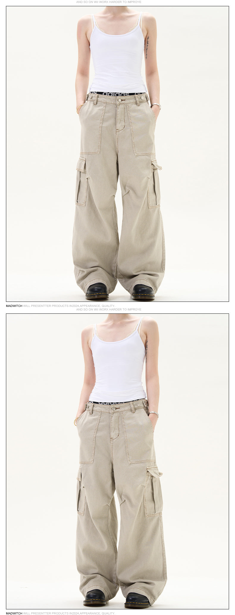 MADWITCH LARGE POCKET CARGO PANTS #G6463