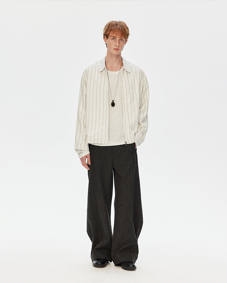 MADWITCH ZIP FRONT RELAXED SHIRT #RW213