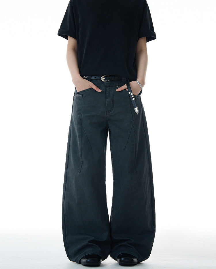 MADWITCH WIDE-LEG CASUAL PANTS #A607