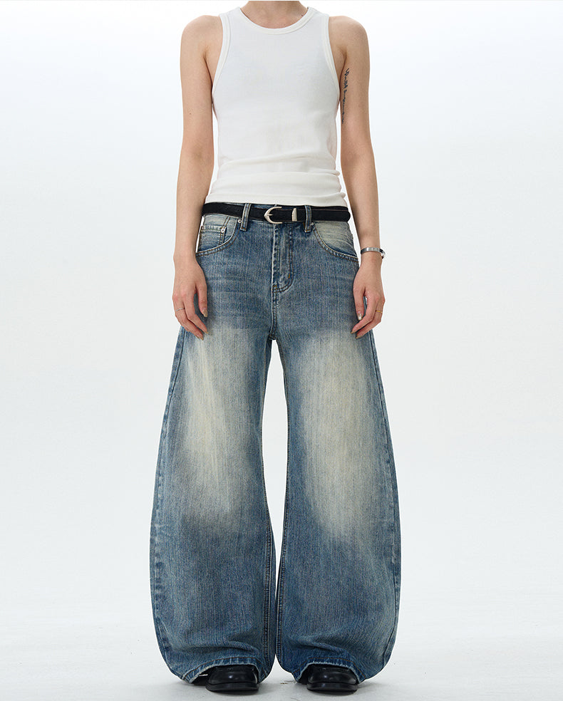 MADWITCH STRAIGHT-LEG WASHED DENIM JEANS #G6669