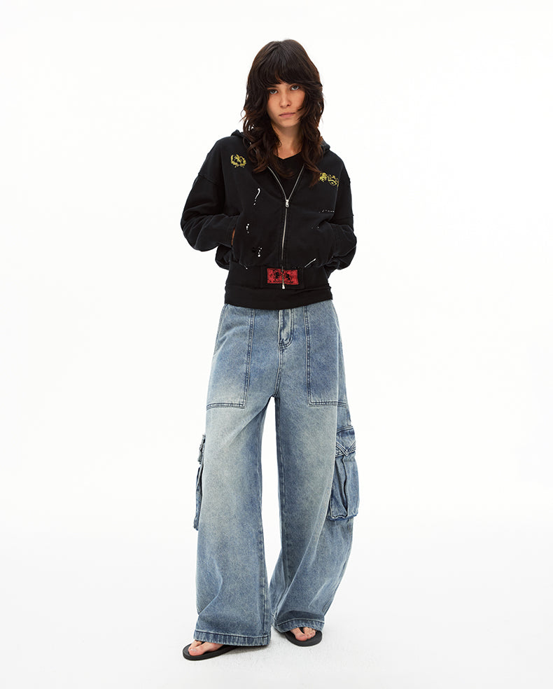 MADWIT UTILITY WASH JEANS #G6856