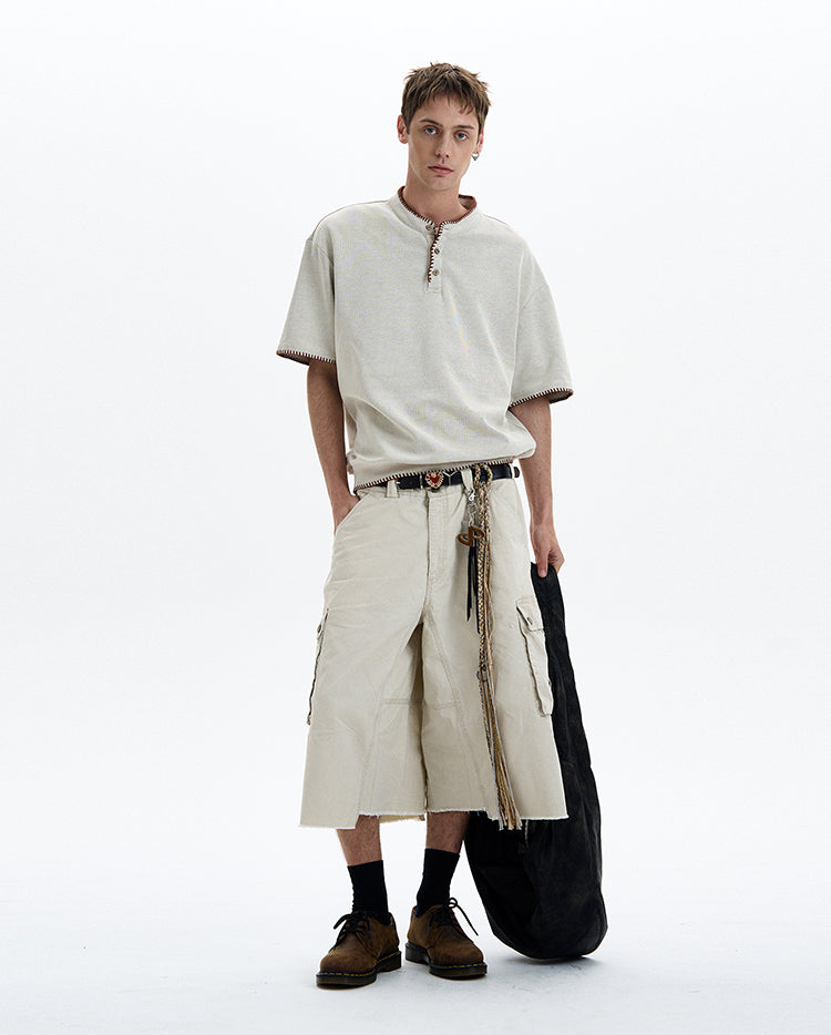 MADWITCH HENLEY NECK TEE #C1699X25