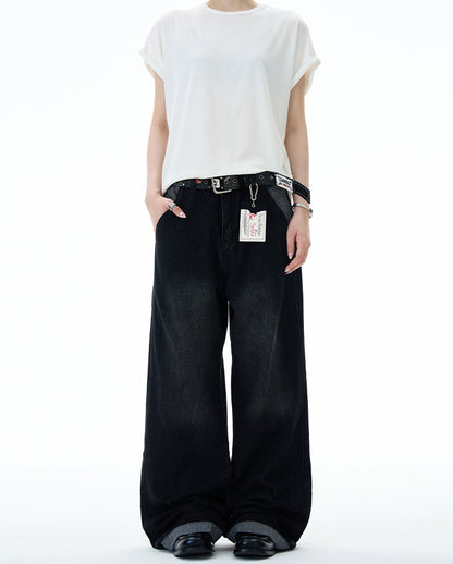MADWITCH VINTAGE WASH STRAIGHT LEG JEANS #RK157