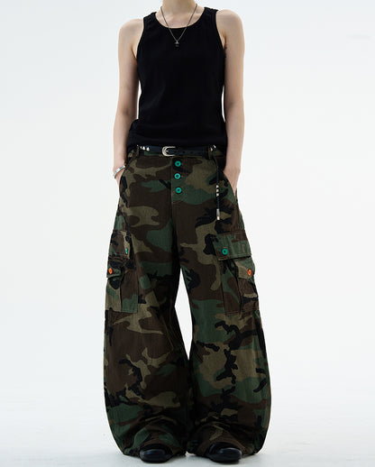 MADWITCH CAMO UTILITY CARGO PANTS #H5774