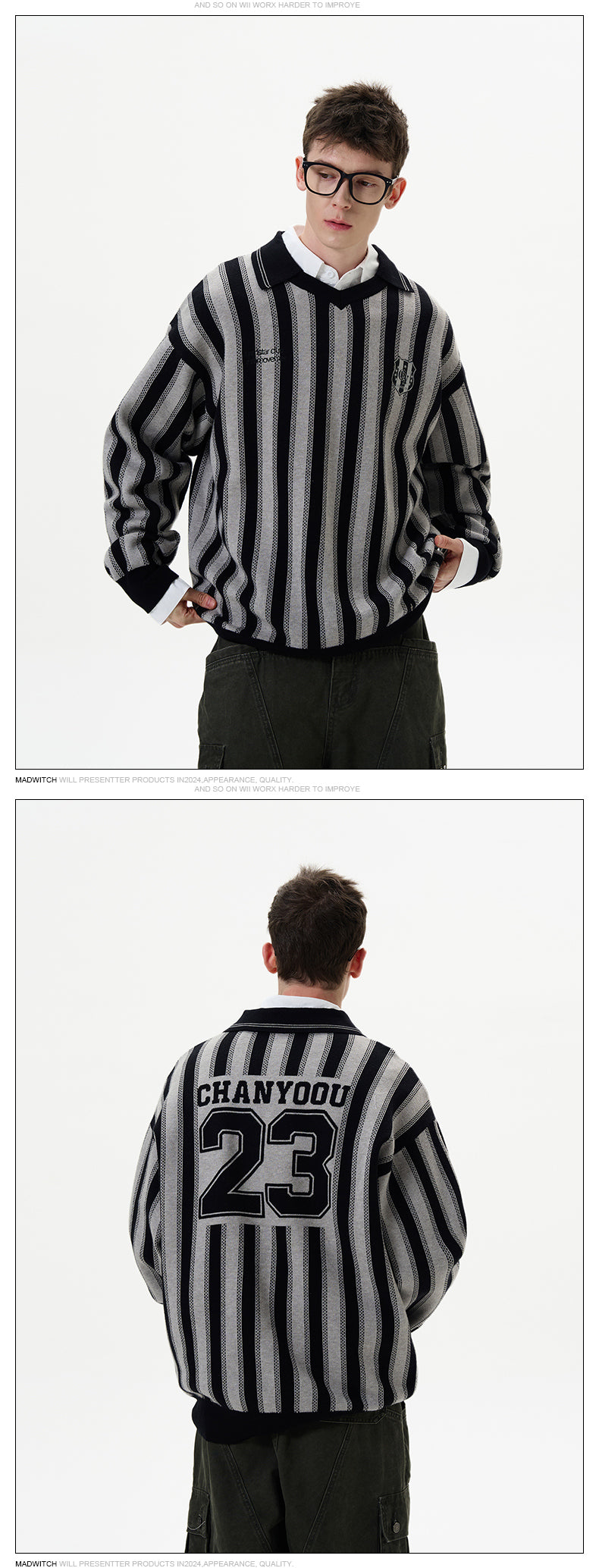 MADWITCH VINTAGE STRIPED JERSEY #12427Q24
