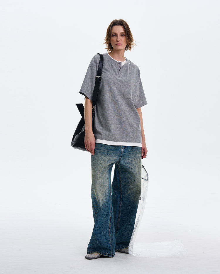 MADWITCH LAYERED DESIGN SHIRT #AW2549