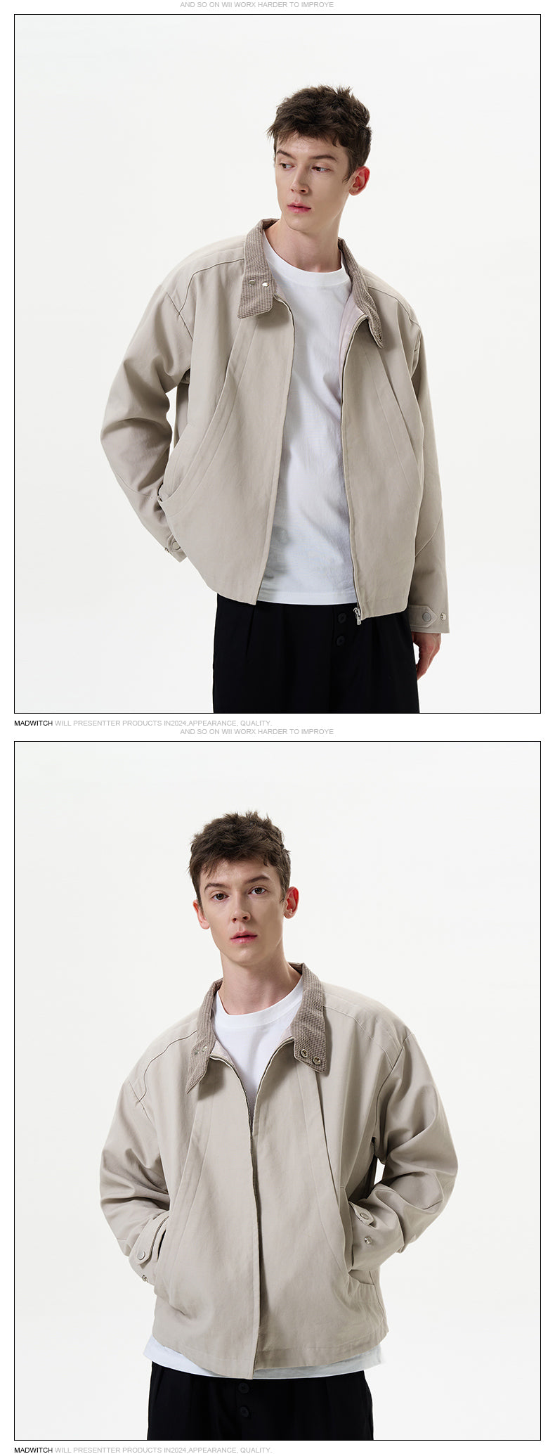 MADWITCH SIMPLE TURN-DOWN COLLAR JACKET #DC0142