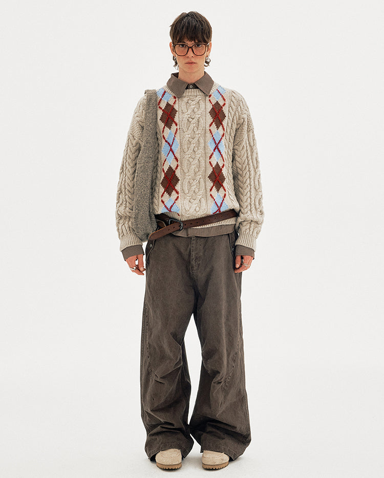 MADWITCH DIAMOND TWIST KNIT #AW25303