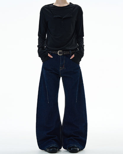 MADWITCH UNISEX CREATIVE WIDE LEG JEANS #G6843