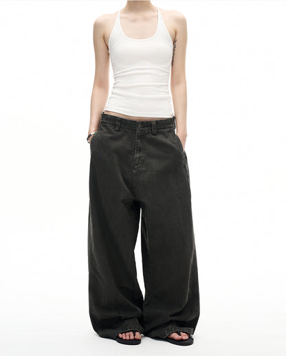 MADWITCH VINTAGE DISTRESSED STRAIGHT JEANS #CK6876