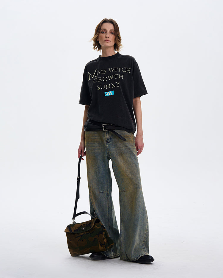 MADWITCH INS STYLE CASUAL SHORT-SLEEVE T-SHIRT #MD4139
