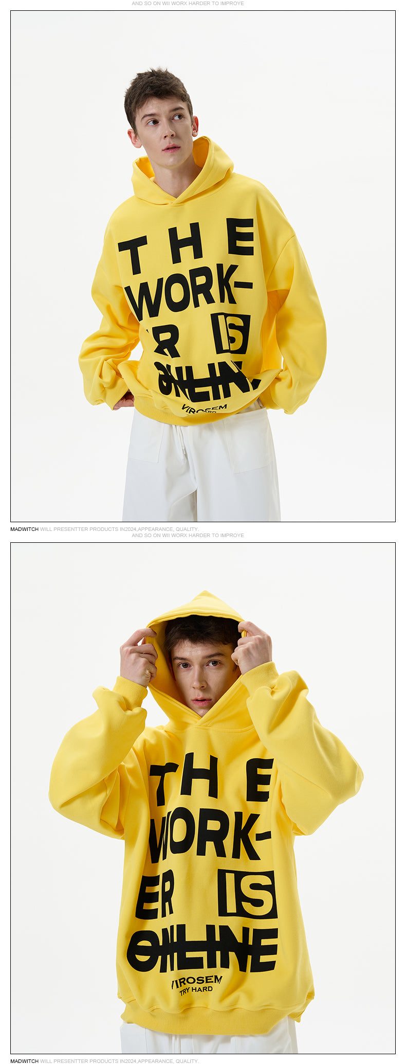 MADWITCH YELLOW HOODIE #8363