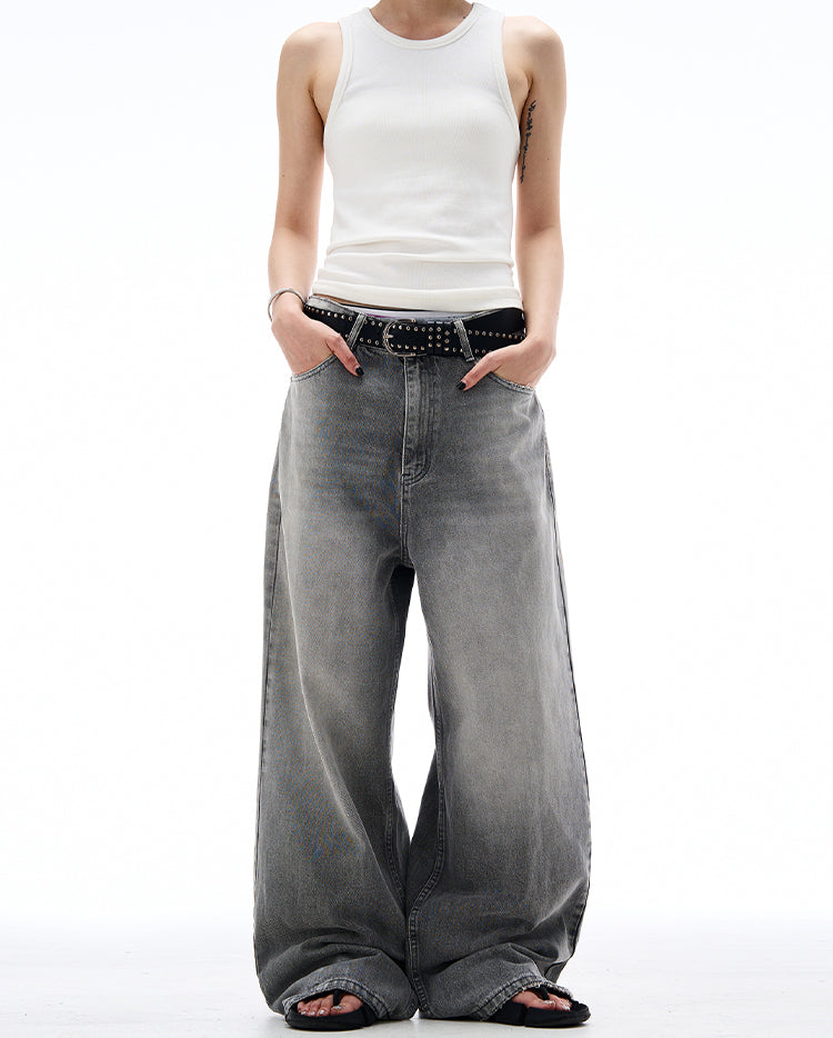 MADWITCH WASHED FLARED DENIM JEANS #CK5398