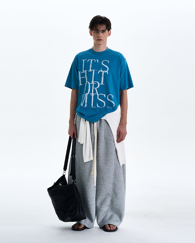 MADWITCH ROUND NECK LETTER PRINT T-SHIRT #27297