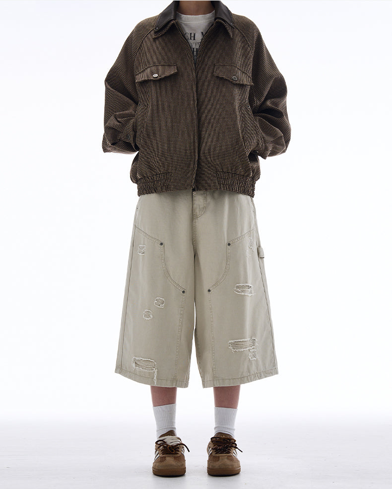 MADWITCH LUMBERJACK WORKWEAR CROPPED PANTS #CK3386D