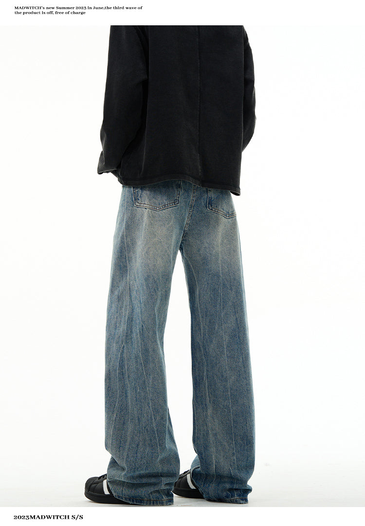 MADWITCH STRAIGHT LEG WASH JEANS #K9137