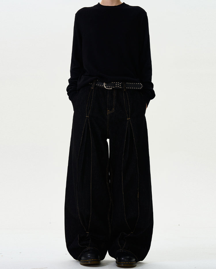 MADWITCH 3D LOOSE FIT DENIM JEANS #CK9378