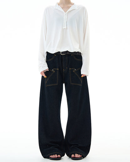 MADWITCH REVERSIBLE DENIM JEANS #DR8217
