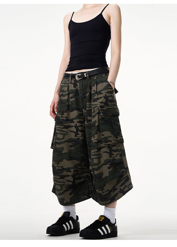 MADWITCH WIDE STREET CAMOUFLAGE PANTS #WH6986