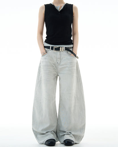 MADWITCH UNISEX VINTAGE SCIMITAR-STYLE JEANS #FX083
