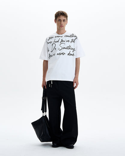 MADWIT LETTER PRINT TEE #27344