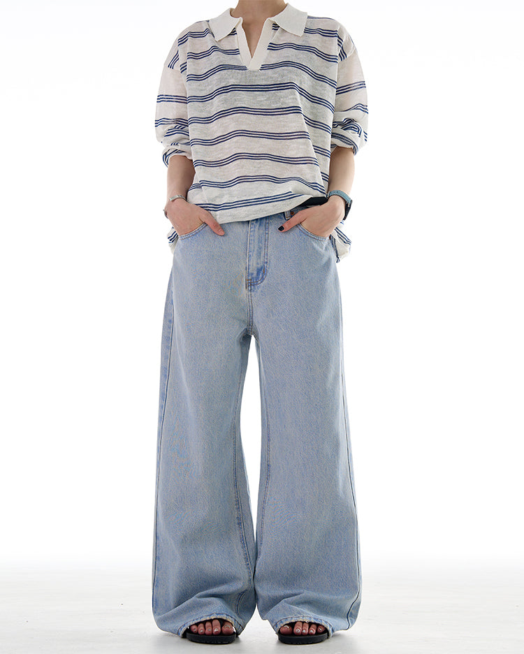 MADWITCH CLASSIC WASHED FLARE DENIM PANTS #CK3506