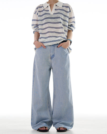 MADWITCH CLASSIC WASHED FLARE DENIM PANTS #CK3506