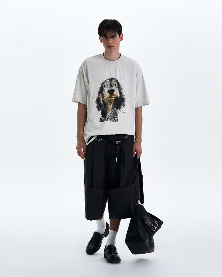 MADWITCH PUPPY PRINT TEE #990635