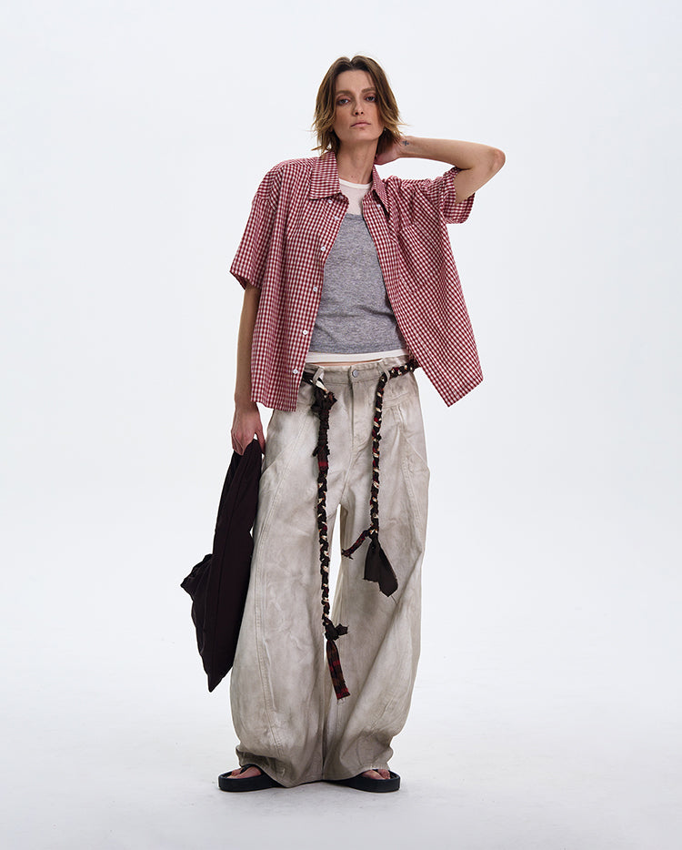 MADWITCH VINTAGE PLAID SHIRT #CR213