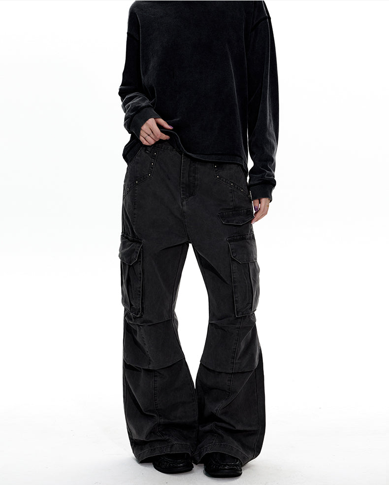 MADWITCH MULTI-POCKET PLEATED WORK PANTS #Z044