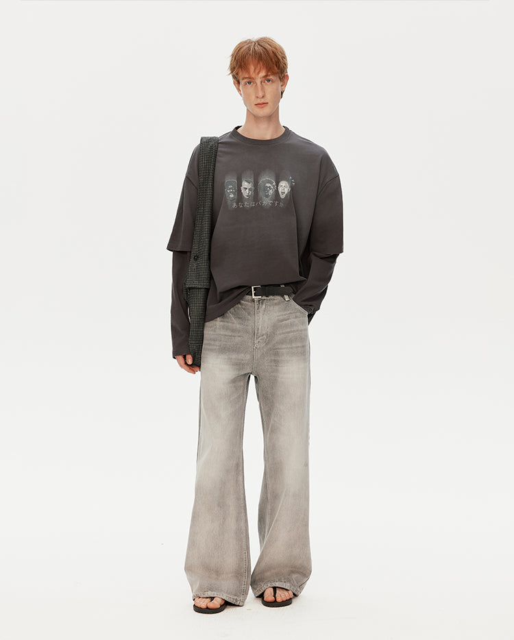 MADWITCH WASHED GRAPHIC TEE #T632