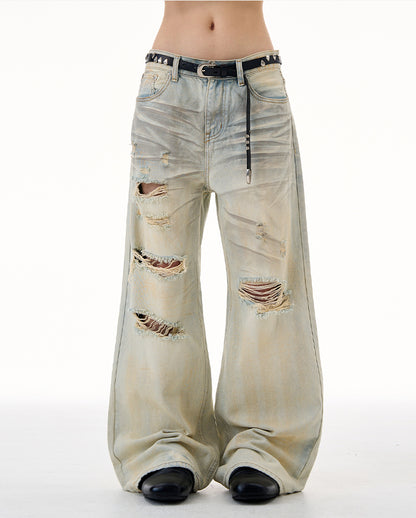 MADWITCH DROP-CROTCH GRAFFITI JEANS #G6831