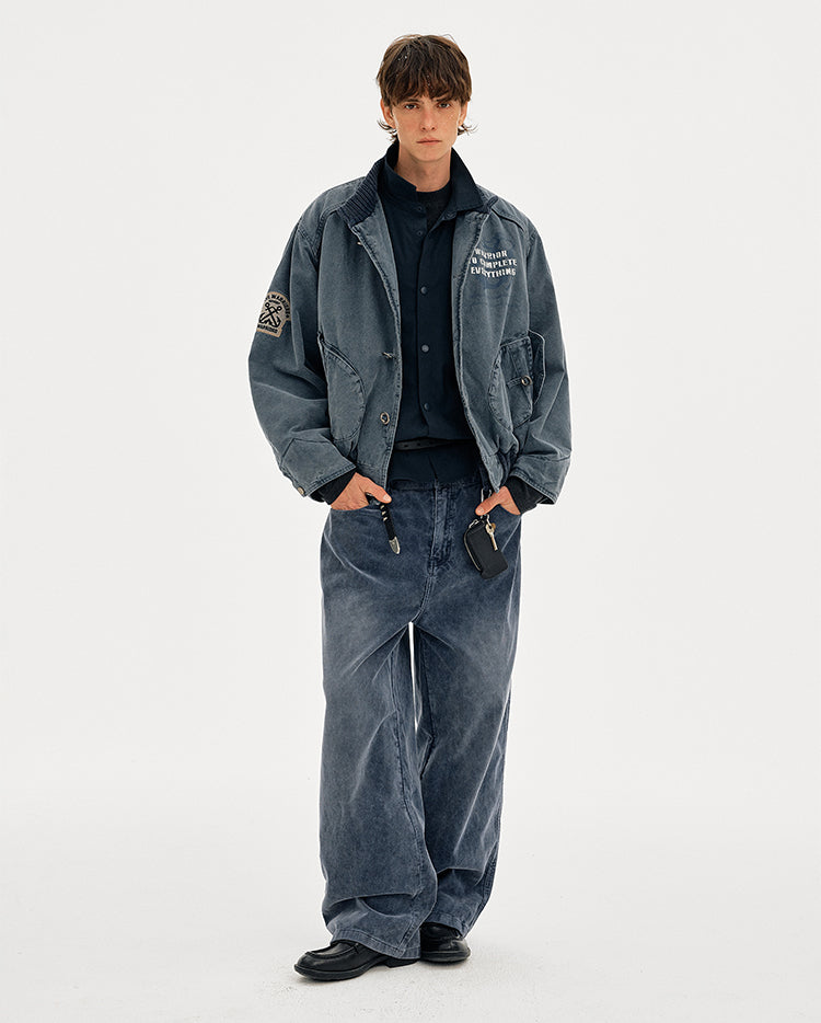 MADWITCH VINTAGE WASHED WORKWEAR QUILTED JACKET #AW25152