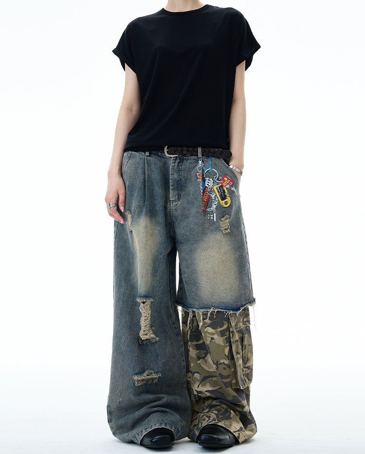MADWITCH PATCHWORK VINTAGE DENIM #RK08