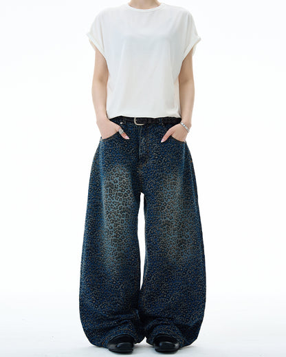 MADWITCH WASHED LEOPARD FLARE PANTS #BNK157
