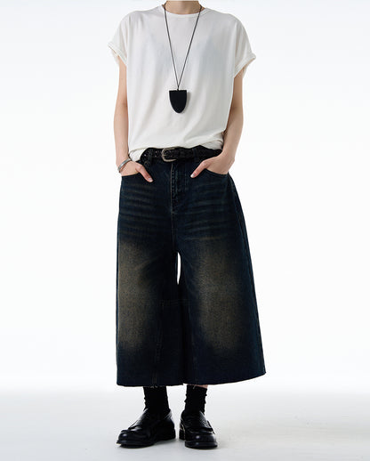 MADWITCH VINTAGE WASHED DENIM SHORTS #FX075
