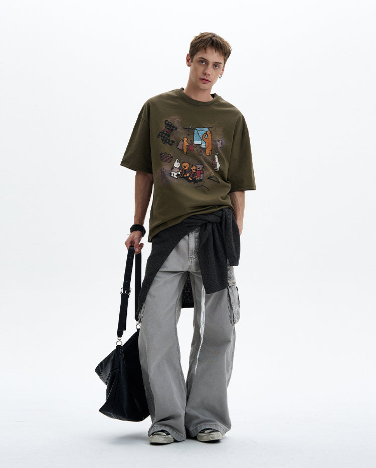 MADWITCH VINTAGE PRINT TEE #321