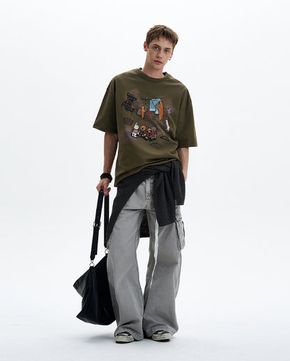 MADWIT VINTAGE PRINT TEE #321