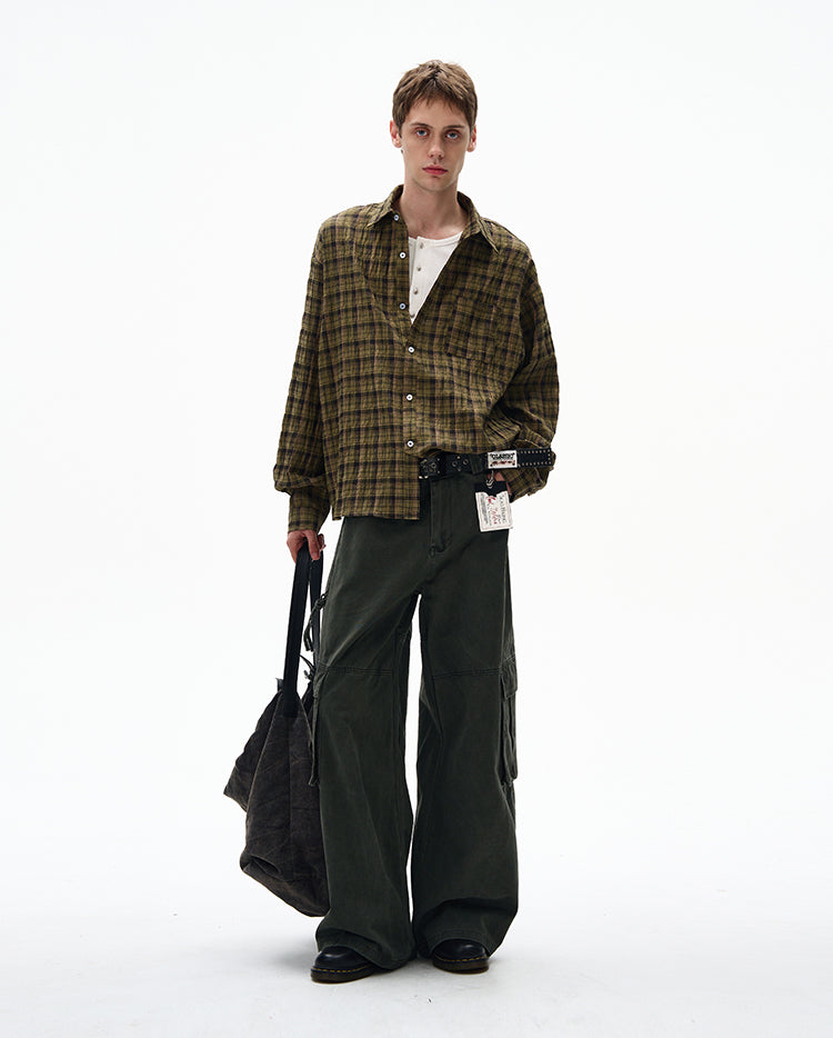 MADWITCH UNISEX AUTUMN PLAID SHIRT #CR6252