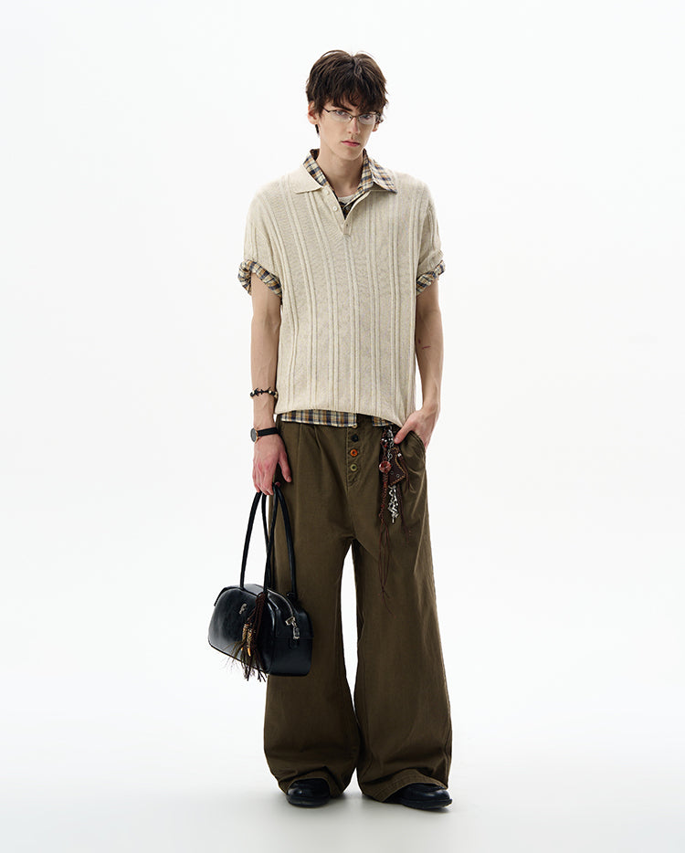 MADWITCH OLD MONEY KNIT TEE #LX0101
