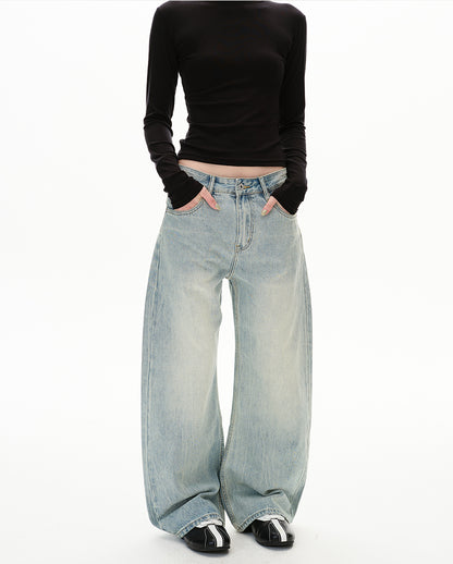 MADWITCH WASHED SLUNG JEANS #GPC9698