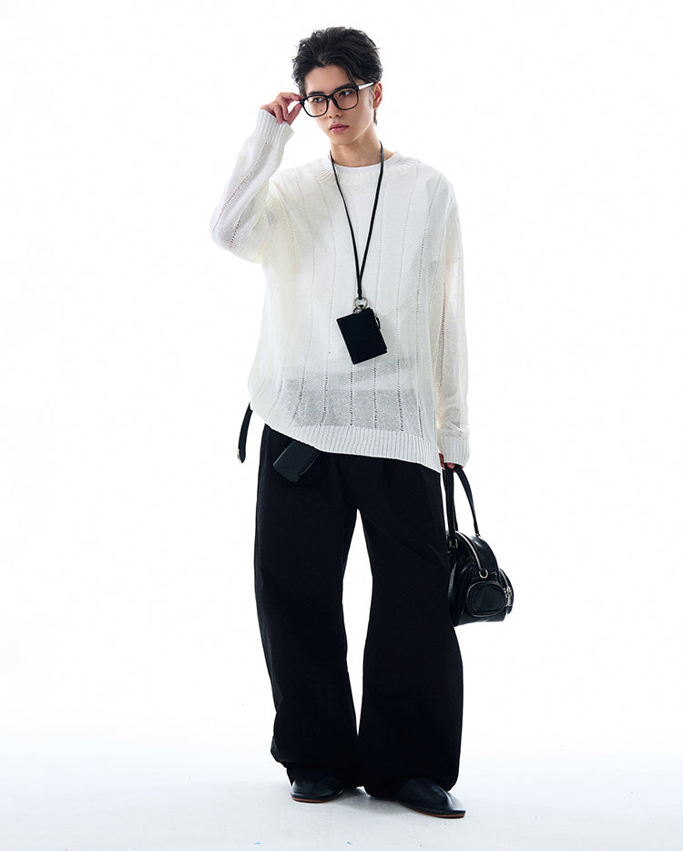 MADWITCH HOLLOW-OUT KNITTED LONG SLEEVE #81177