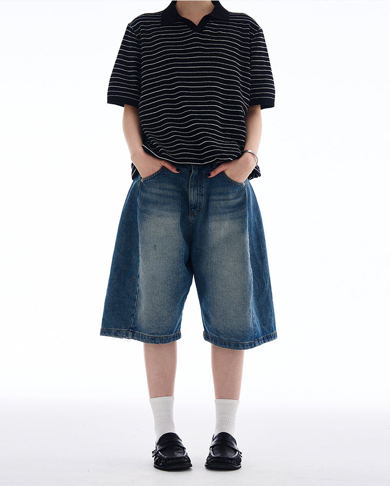 MADWITCH EXTRA BAGGY CROPPED JEANS #L811