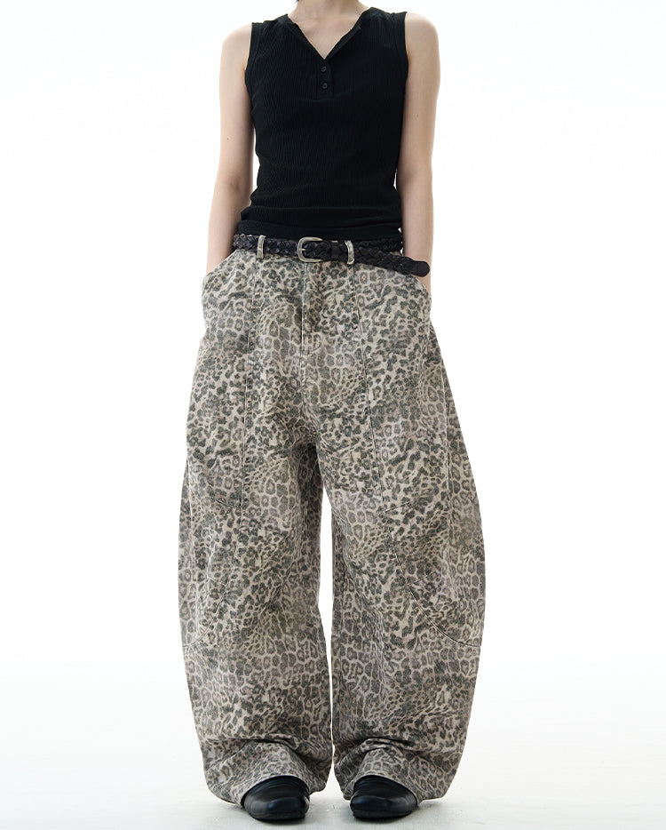 MADWITCH LEOPARD PANELED TROUSERS #A616