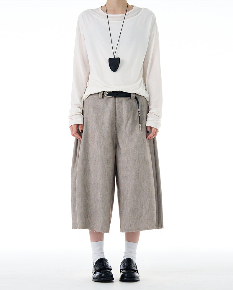MADWITCH RAW HEM MINIMAL TROUSERS #CK257D