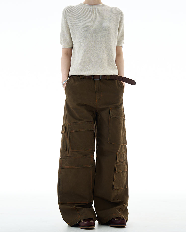 MADWITCH UNISEX MULTI-POCKET CARGO PANTS #A611