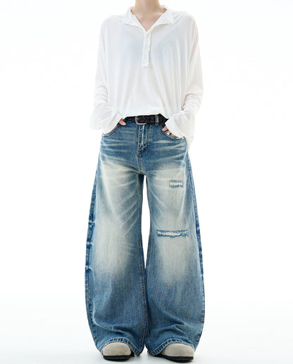 MADWITCH UNISEX INS STYLE DISTRESSED DENIM JEANS #G6867