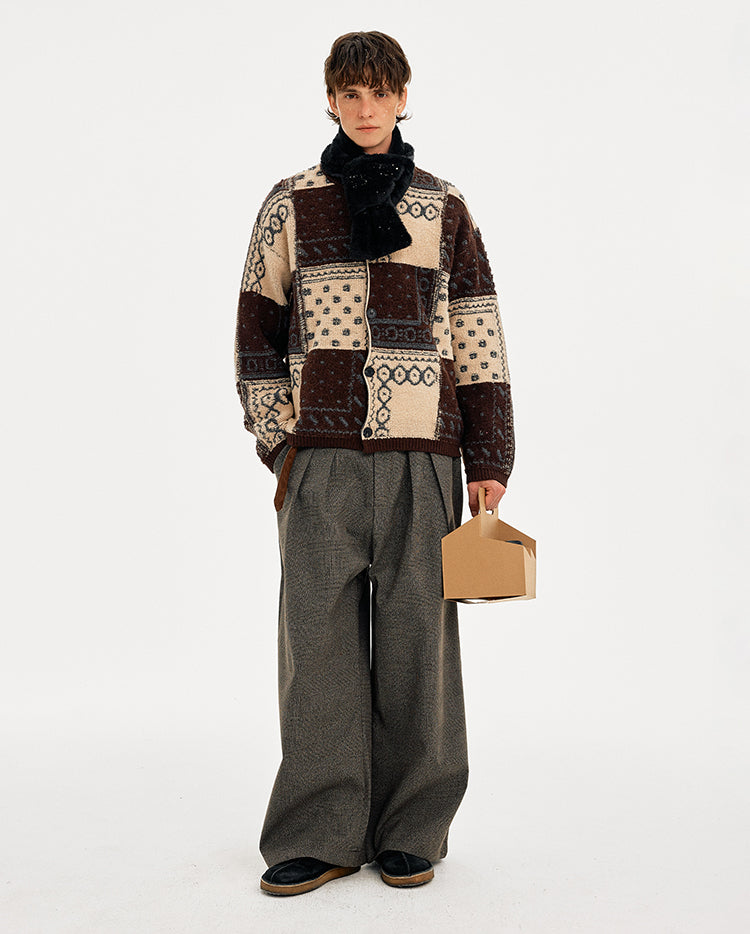 MADWITCH COLORBLOCK BASEBALL KNIT SWEATER #65163